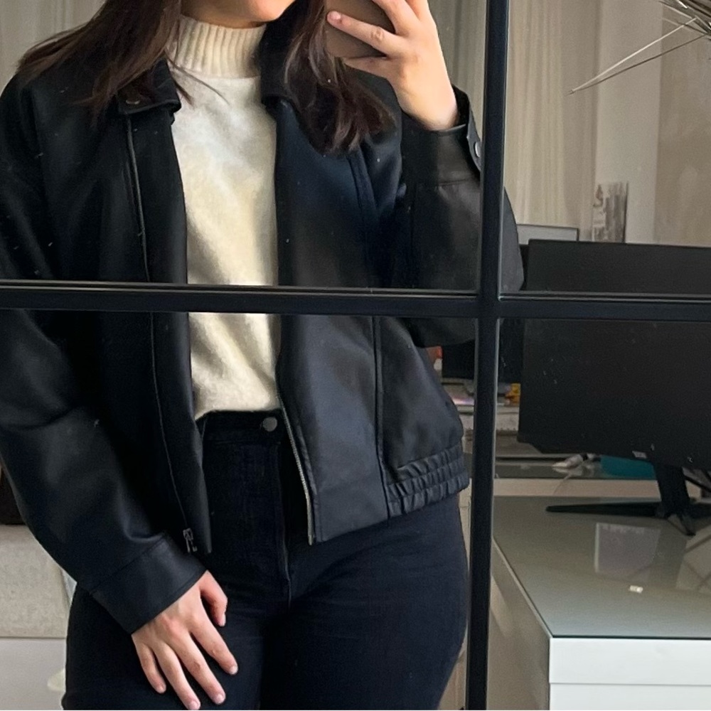 Leather Bomber Jacket